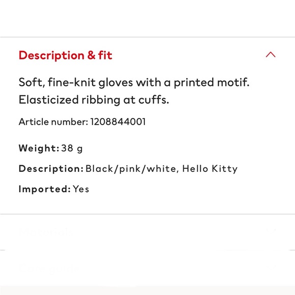 Kids hello kitty printed motif black gloves - Picture 3 of 7